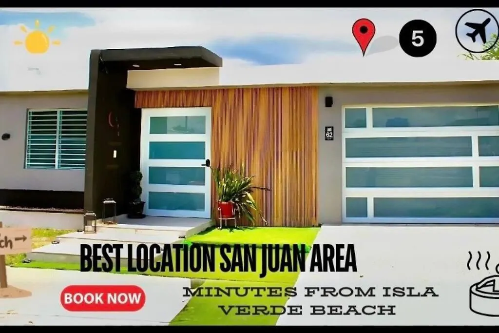 Villa Luxury 4Br For 14-& Jacuzzi 6 Min Beach & Airport San Juan Porto Riko
